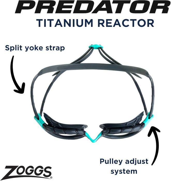 Унисекс очила за плуване Zoggs, сиви/тюркоазени/титаниеви, Reactor