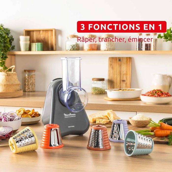 Ново Електрическо Кухненско Ренде Moulinex Fresh Express DK855HE0 5в1