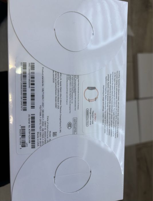 *Apple Watch Ultra Gen 2 * Оранжев и черен цвят на каишката*