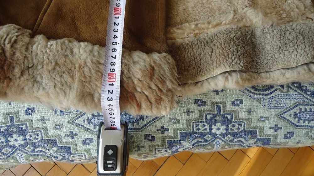 Дамски дълъг кожух-агнешка кожа естествена-монголия