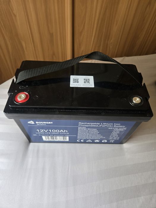Baterie Litiu LiFePO4 12V 100Ah (1280Wh) Bourget NOUĂ - BMS & Bluetooth