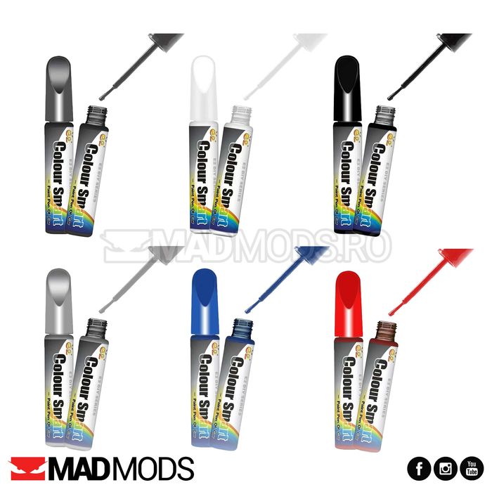 Stift vopsea cu pensula corectie reparatie zgarieturi ciupituri