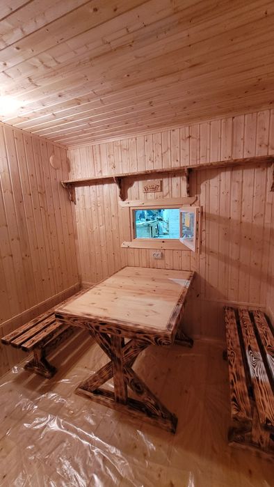 Баня большая 6х2,4м, готовая к использованию, мобильная баня