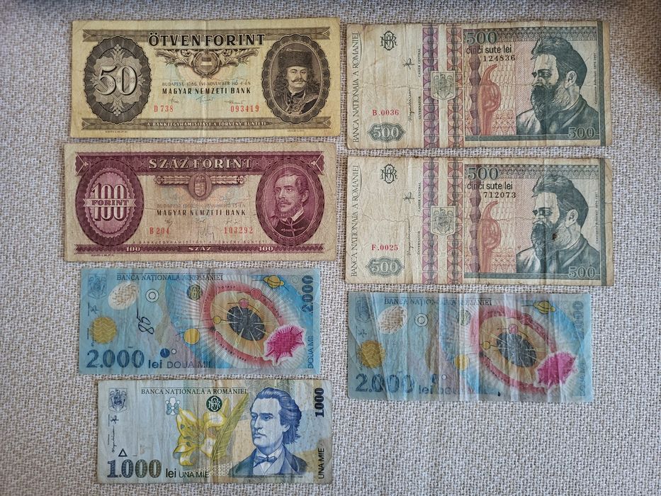 Bancnote vechi si noi UNC