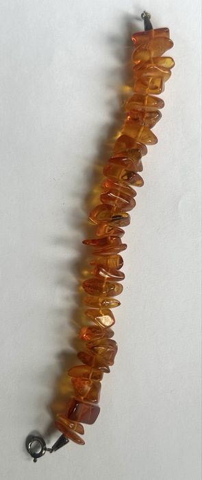 Ofertă! Brătară din chihlimbar natural, 22 cm inchizatoare argint!