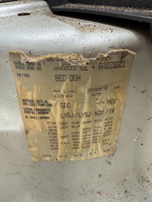 Piese Audi A4 B7 Motor 2.5 BDG automat 7 trepe