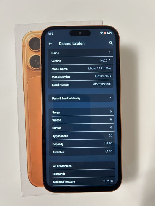 Iphone 17 pro max   1/1