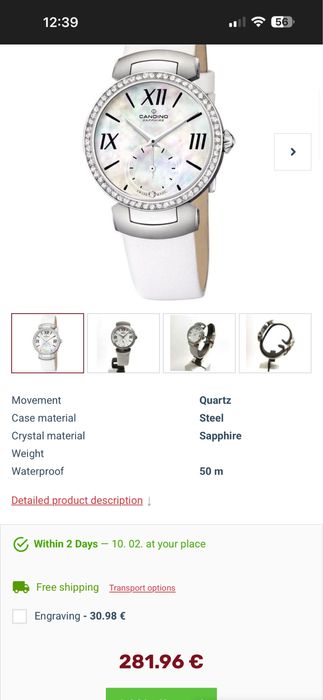 Ceas dama Candino Lady Elegance D-Light C4499/1 Swiss made