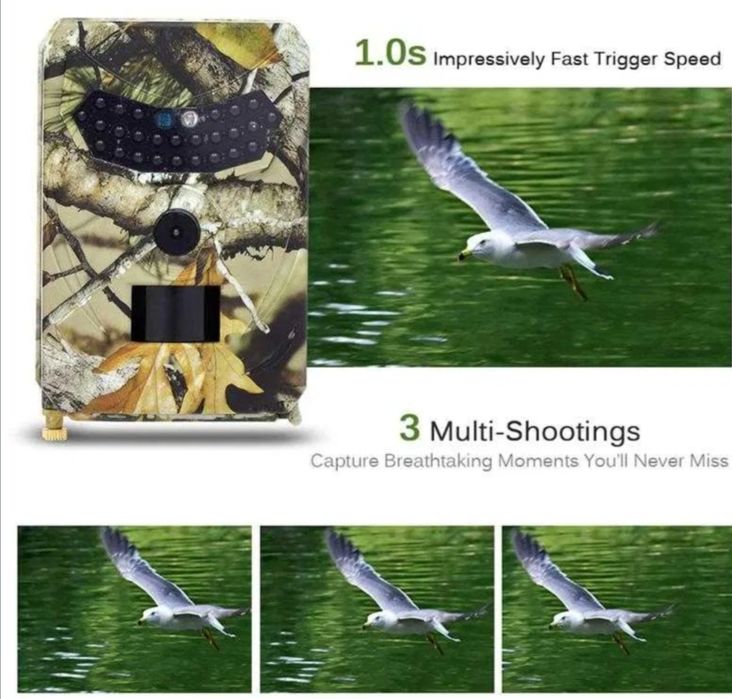 Ловна камера FULL HD 1080P Аудио Видео Фото Капан Нощно Виждане