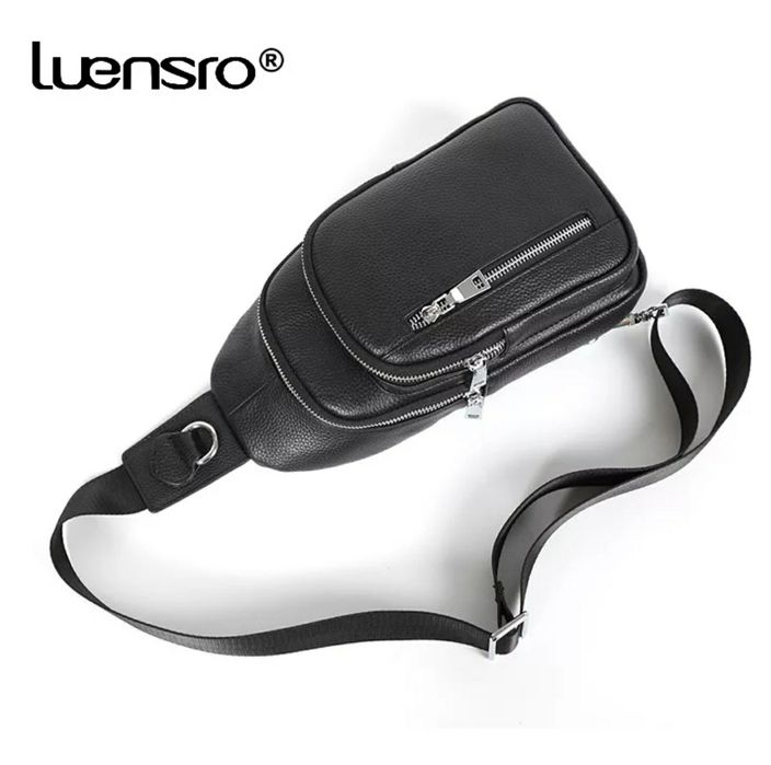 мъжка чанта кожена спортно елегантна за през гърди