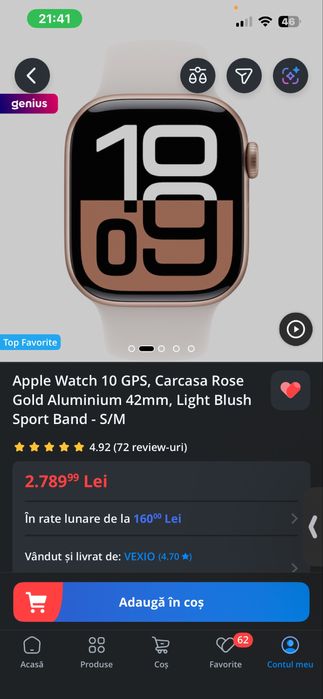 Vand apple watch 10 gps