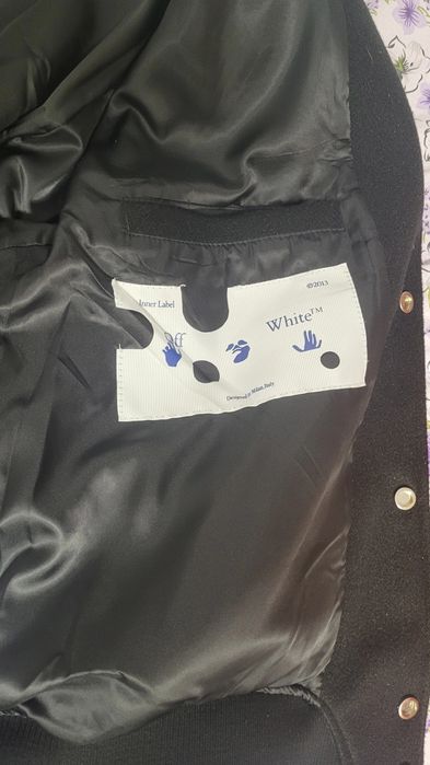 Off white baseball jacket