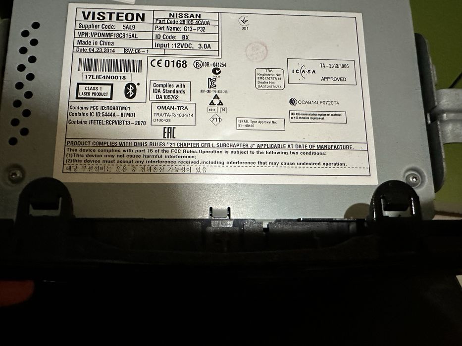 Cd player*mp3 player*radio*bluetooth*Nissan*unitate !