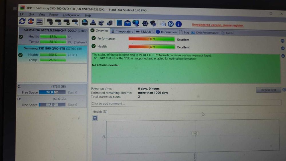 SSD Samsung 860 qvo de 4TB SATA III 2.5-inch , nou, original