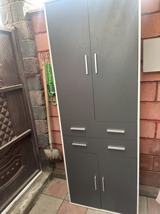 Шкаф 220 см серый графит