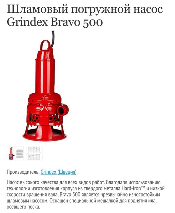 Продам шламовый погружной насос