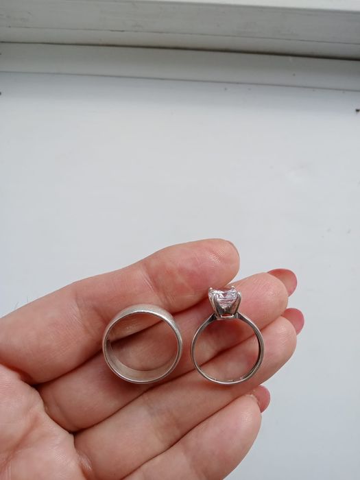 Кольца дует,  серебро.