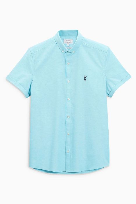 Camasa Oxford NEXT slim fit LOGO BRODAT MARIME-S-36-NOUA-Originala-