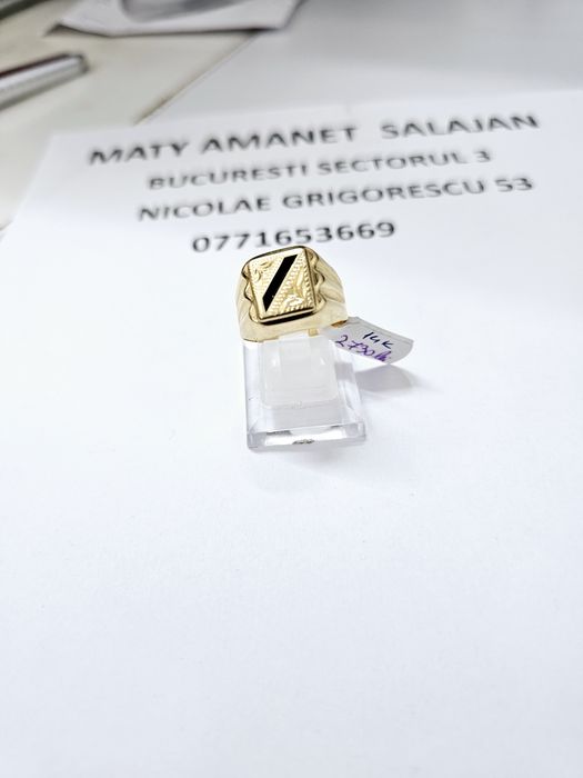 Vand inel barbatesc din aur 14 k 5.25 g cod 921