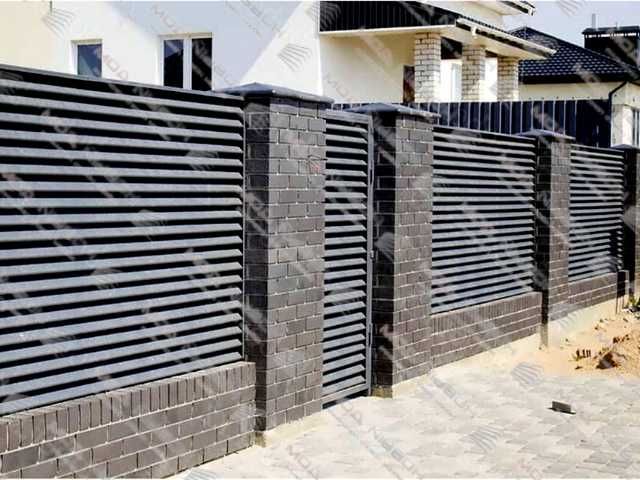 Забор жалюзи горизонтальный