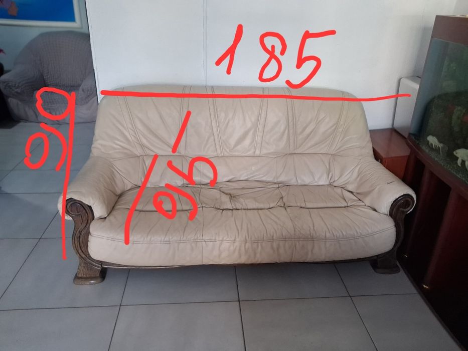 Комплект 1 диван, 1 кресло 1 атаманка, состояние среднее