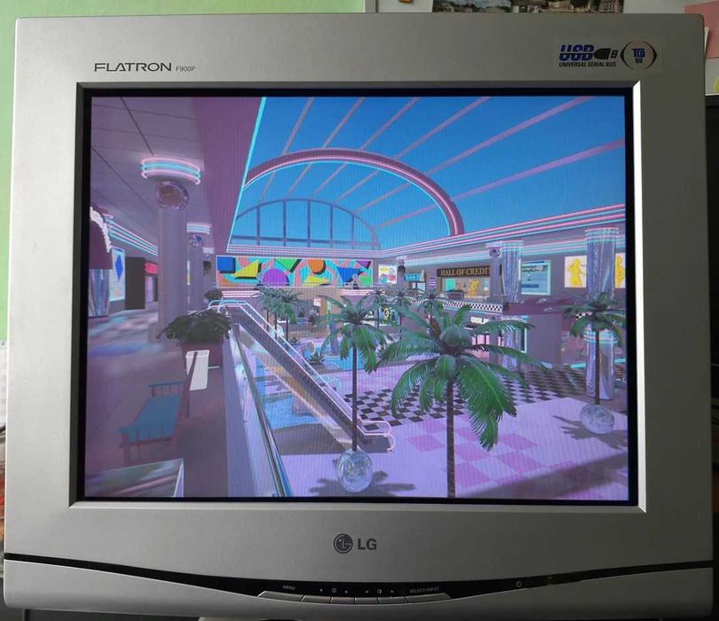 Monitor de colectie cu tub CRT 19" PLAT LG Flatron F900P RGB BNC VGA Rezolutie Maxima de 2048x1536 50 - 160 Hz Retro Gaming PC Setup