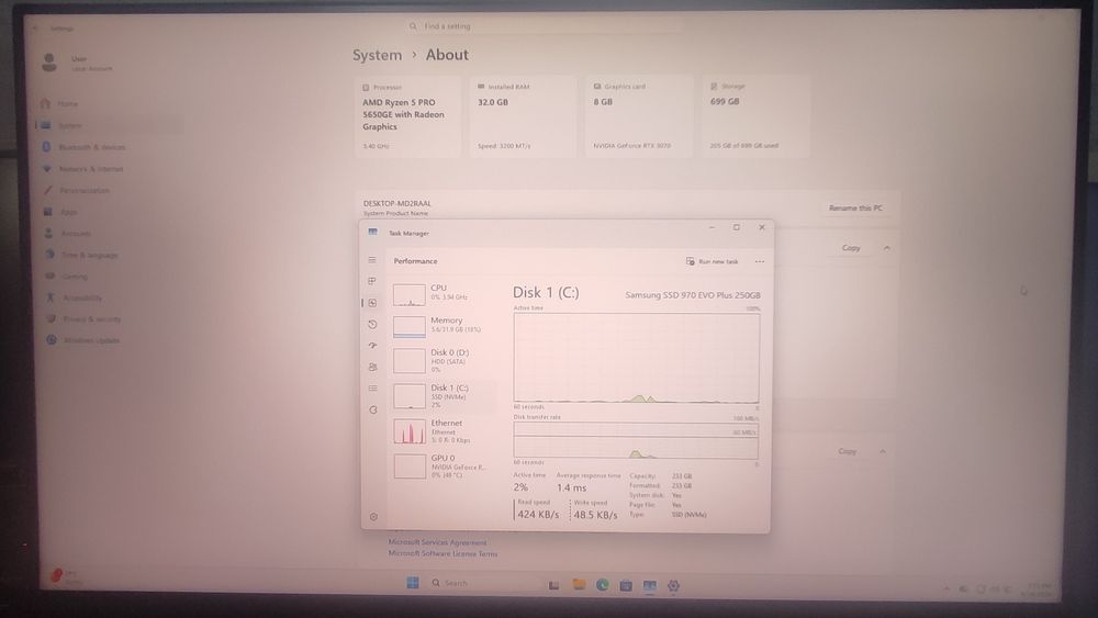 PC Gaming White / RTX 3070 / Ryzen 5 5650GE / 32GB RAM