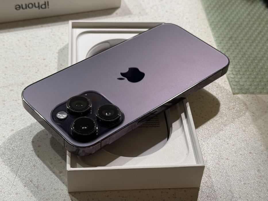 iPhone 14 Pro 128GB Deep Purple – Отличен, 100% Батерия.