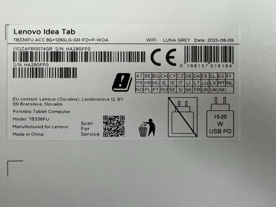 Tableta Lenovo Idea Tab M11” 8GB/128GB + pen + folio