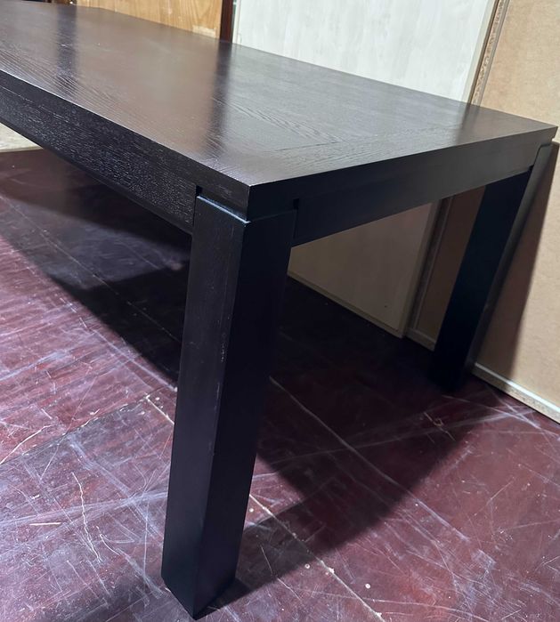 Masa din lemn masiv de stejar Wenge; Masa dining cu blat 200x100 cm