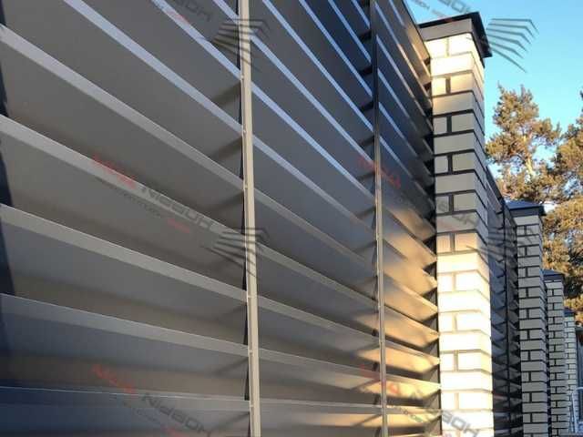 Забор жалюзи горизонтальный