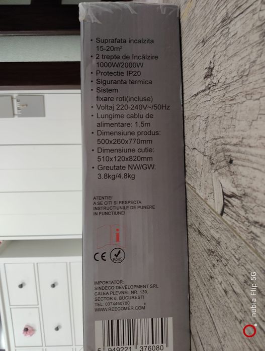 Convector electric Reecomer 2000W