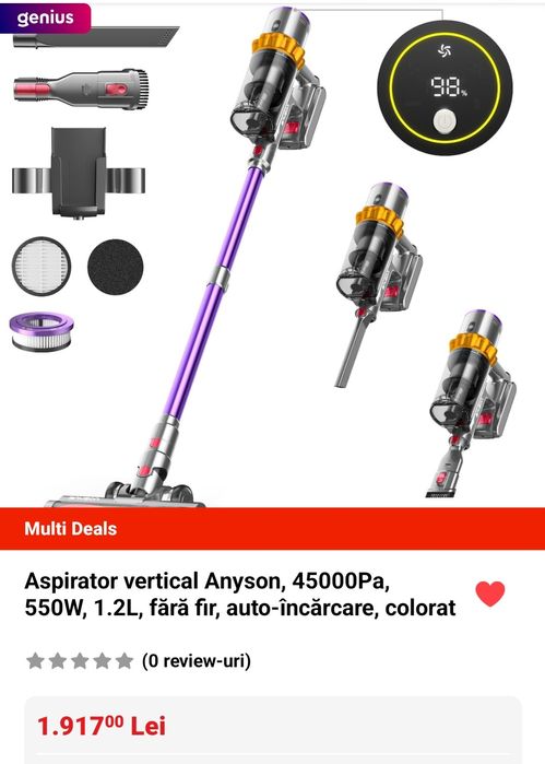 Anyson aspirator vertical fără fir