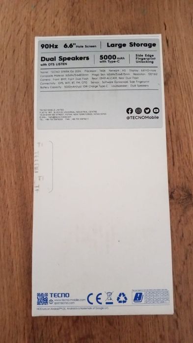 Продам телефон Tecno Spark Go 2024