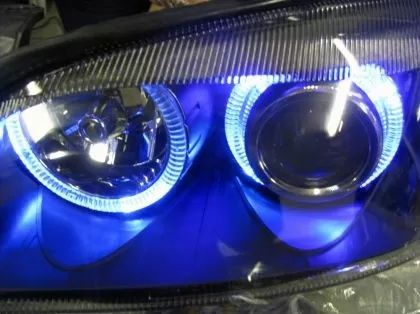 Кристални фарове Angel Eyes BMW E39 (1995-2003) - черни