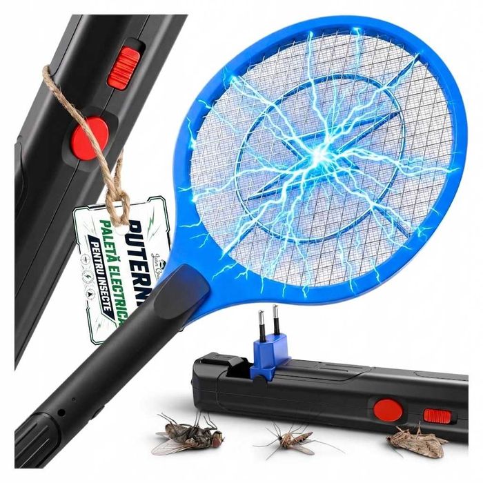 Paleta electrica anti-insecte muste tantari molii incarcare priza 230V