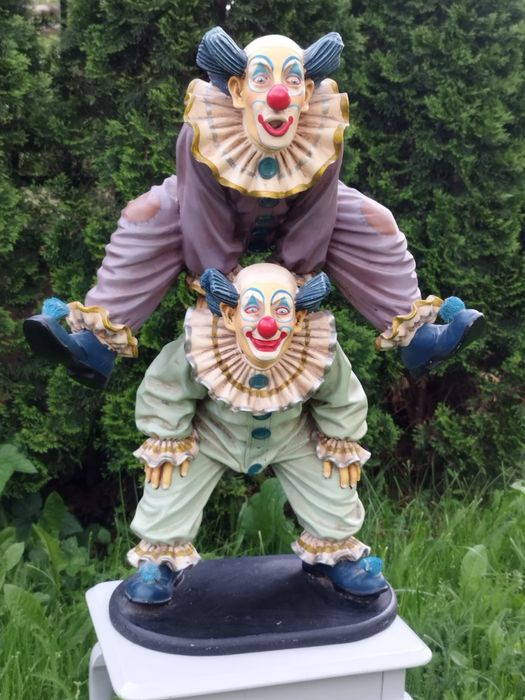 Колекционерска двойна фигура на клоун на  Jun Asilo от 1996