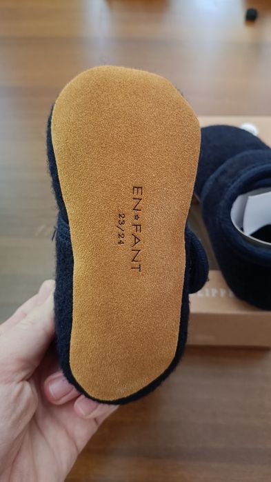 Пантофи Enfant Нови с кутия Естествена кожа и вълна