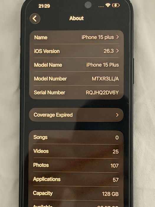 iPhone 15 Plus 128GB Negru 5g neverlocked 7 caseuri si folii