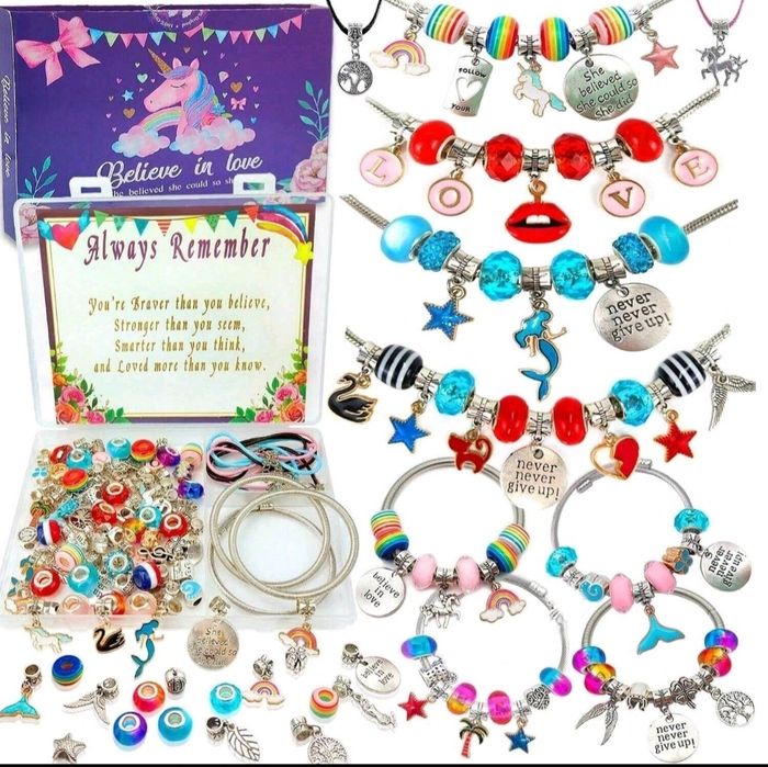 Комплект Еднорог 79 части - гривни и колиета с талисмани