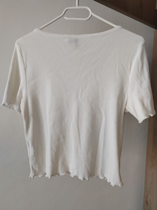 Top alb Pieces pentru M/L