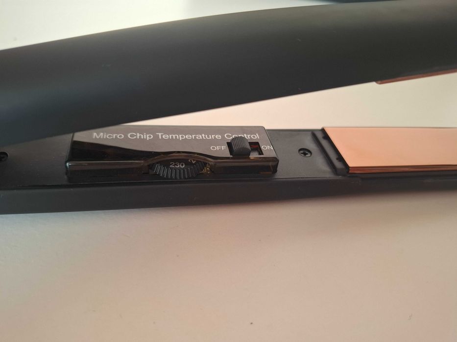 Преса за коса Golden Curl, розово злато, 230 градуса, LED индикация