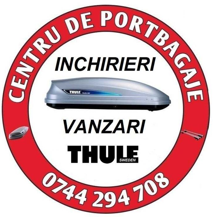Cutie portbagaj THULE , bare transversale ,suport ski scara bicicleta