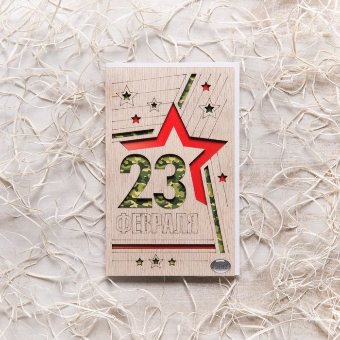 Открытки ручной работы из дерева