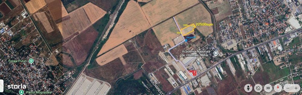 Teren 11250mp zona industriala Odai Otopeni spate OMV / depozitele SGR