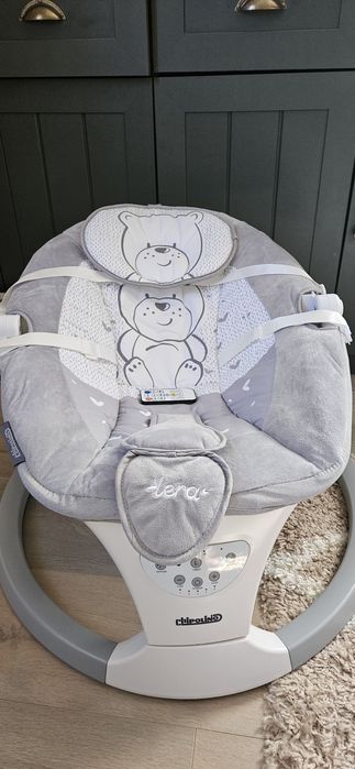 CHIPOLINO Електрическа бебешка люлка - шезлонг ЛЕРА ГРАНИТ