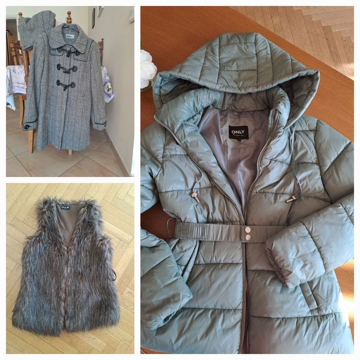 Палто Jessica, яке ONLY и елек с косъм