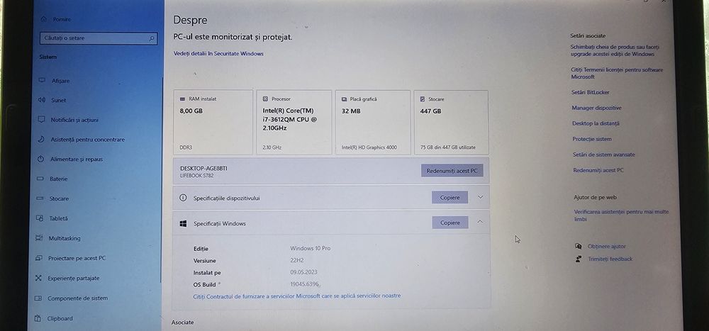 LAPTOP fujitsu siemens lifebook