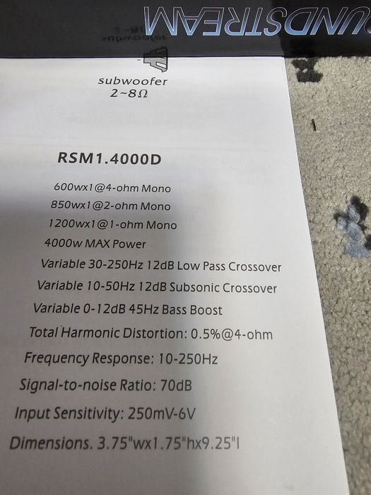 Statie amplificator auto 1200w Soundstream
