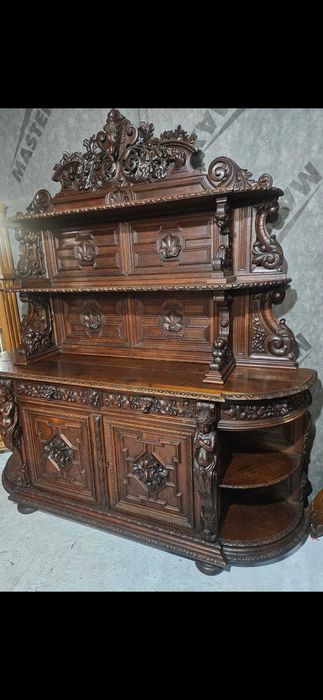 Credent antic din lemn masiv Napoleon lll